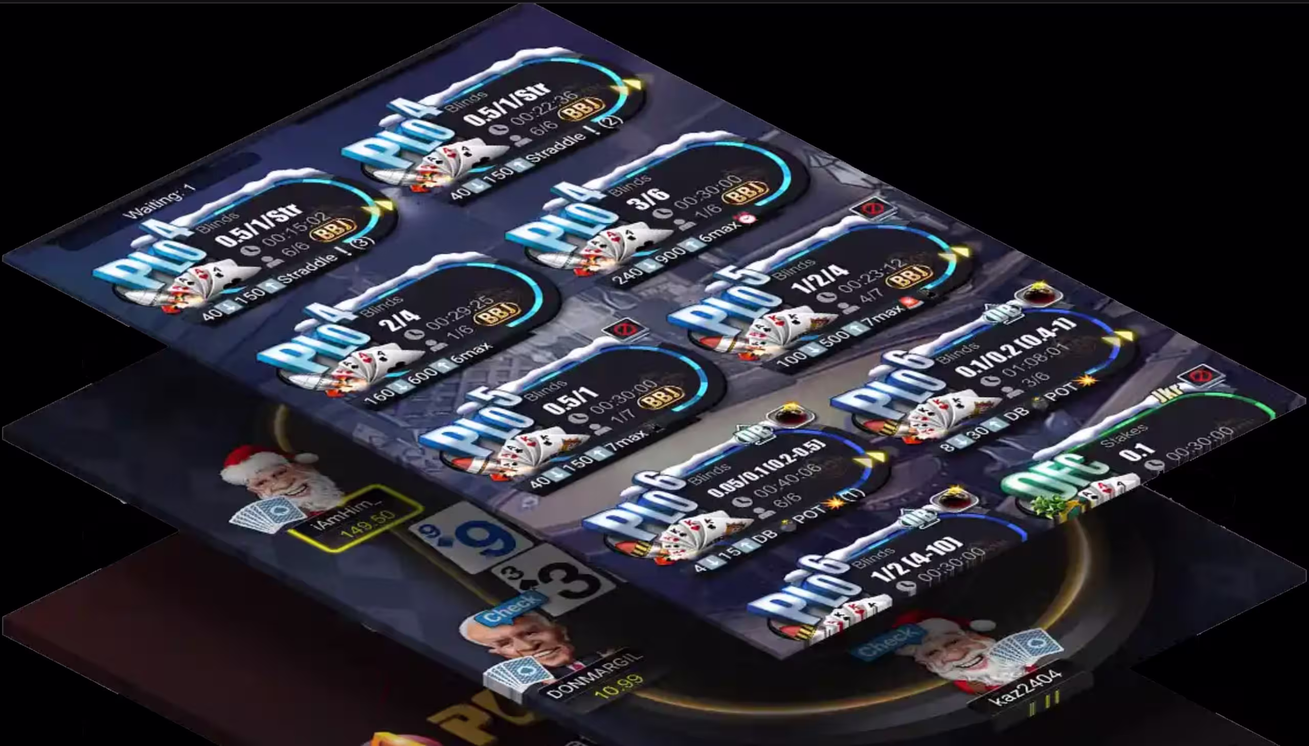 PokerBROS mobile poker app interface