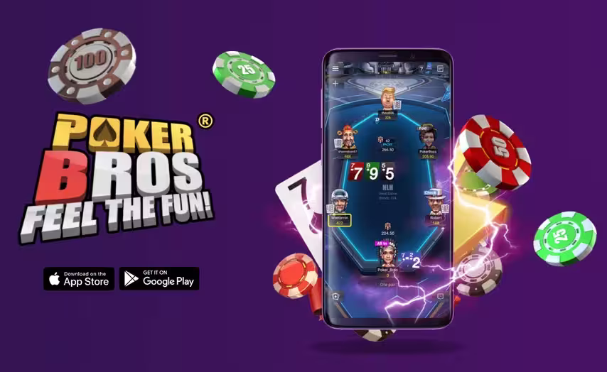 PokerBROS app download options for iPhone, Android and APK