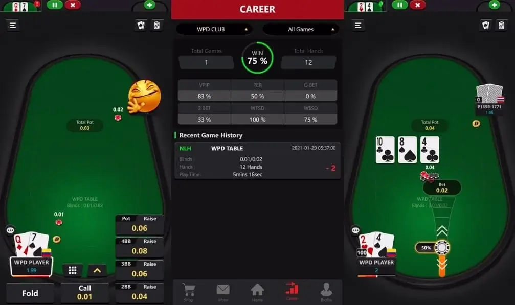 ClubGG poker client interface on desktop and mobile