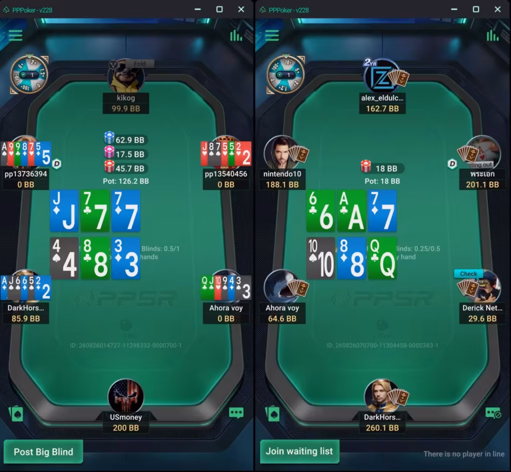 PPPoker El Dorado double-board PLO action