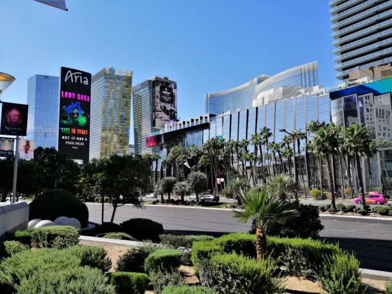 ARIA and the Cosmopolitan towers in Las Vegas in 2019