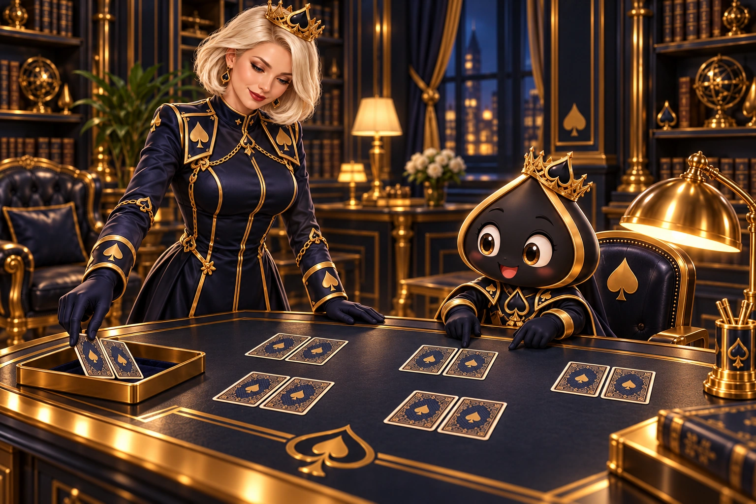 Aurora moves cards into an excluded-card tray while Ace the HPD spade checks surviving pairs.