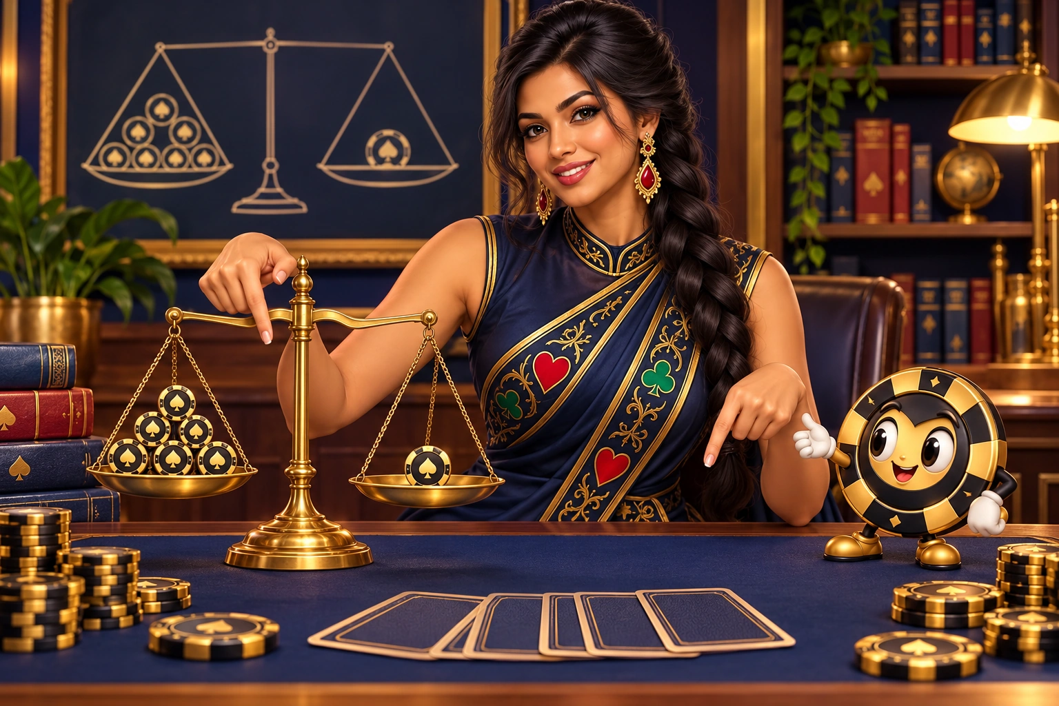 Indira and Ace the HPD spade compare weighted outcome tokens with a separate single-result tray.
