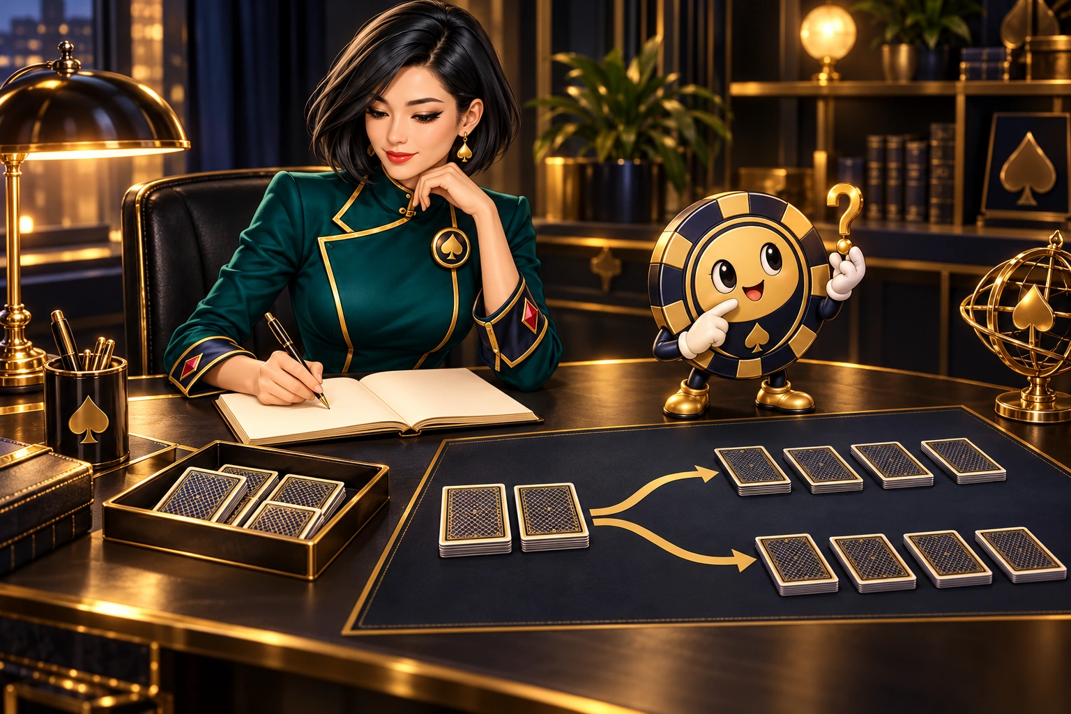 Yuna records hand removals while Ace the HPD spade compares the remaining bundles.