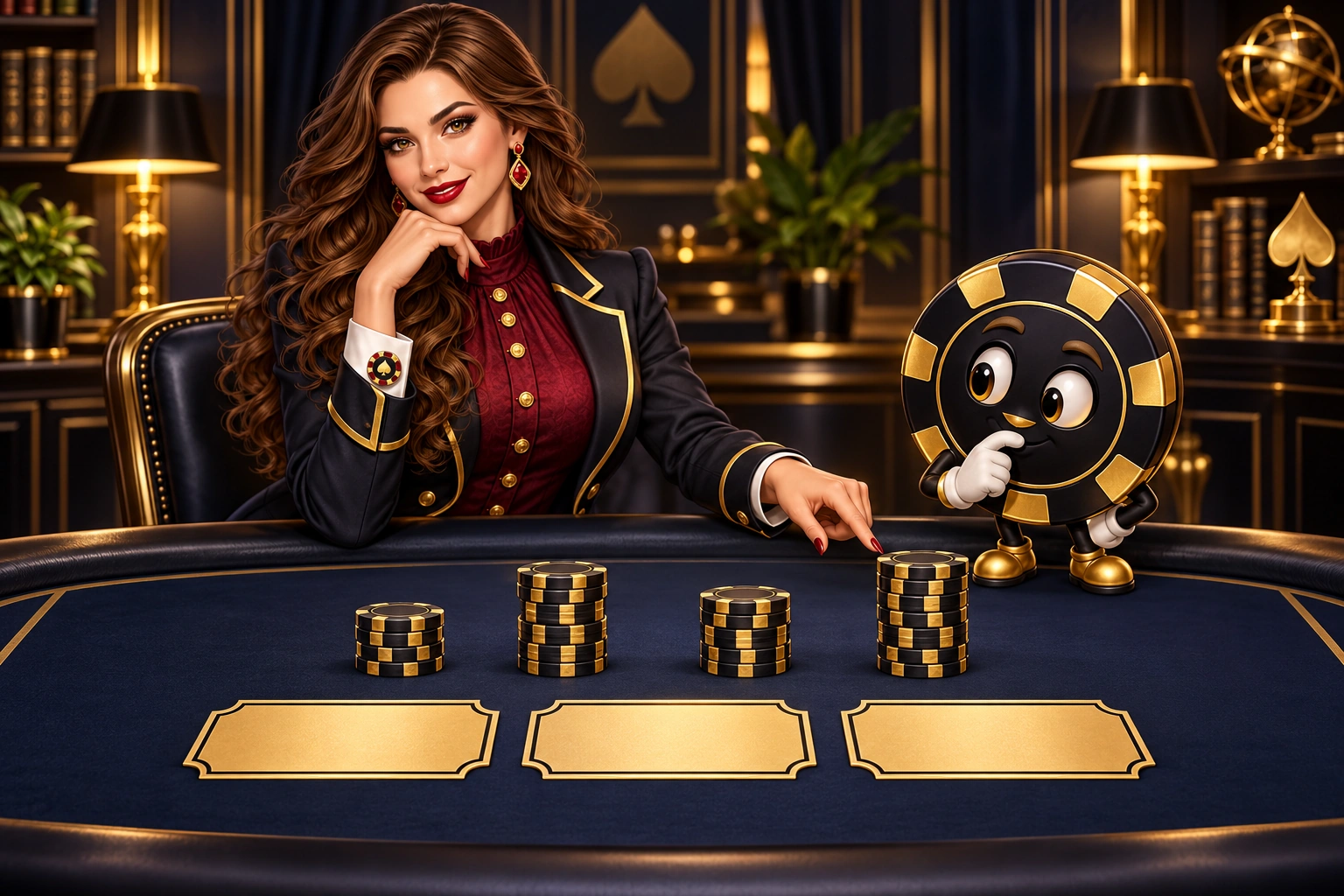 Victoria and Ace the HPD spade compare four chip stacks beside three blank identical ticket shapes.